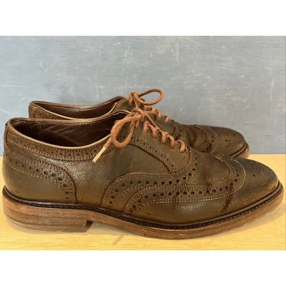 Allen Edmonds Size 8 D Oxfords Shoes Port Washington Leather Brown lace office